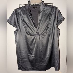 Grey satin blouse Mossimo XL